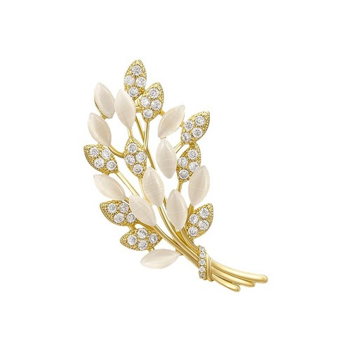 Wheat high-end brooch women's niche design high-end anti-exposure corsage pin buckle light luxury clothing accessories