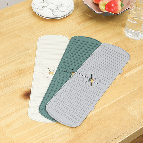 Silicone drain pad for sink, kitchen faucet, splash pad, multi-functional sink drain pad, anti-splash artifact for countertop