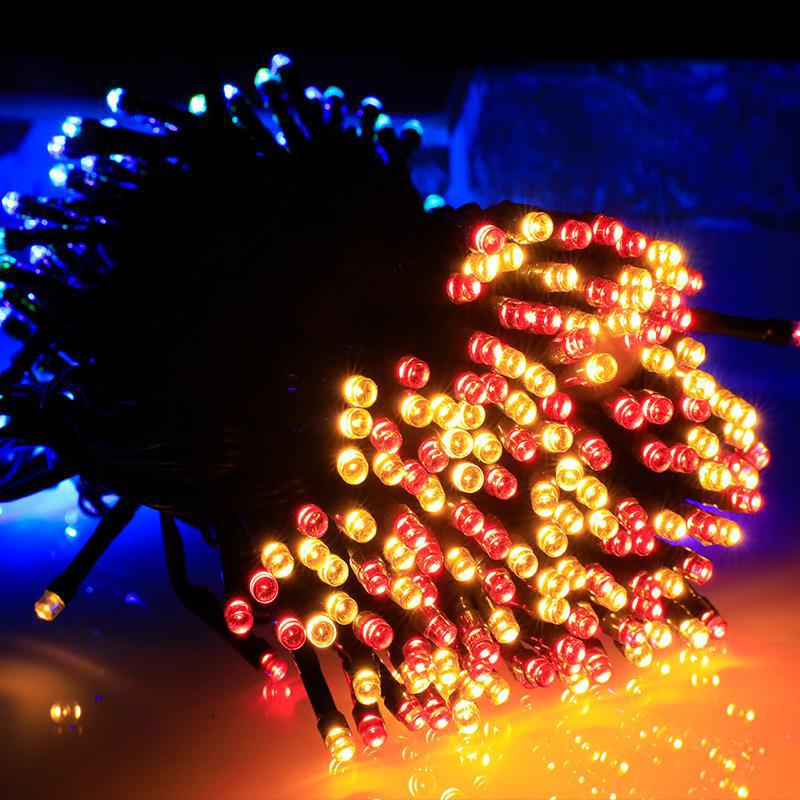 Cadena de luz solar transfronteriza cadena de luz led al aire libre 24v de baja presión proyecto de paisaje de césped iluminación impermeable cadena de luz LED