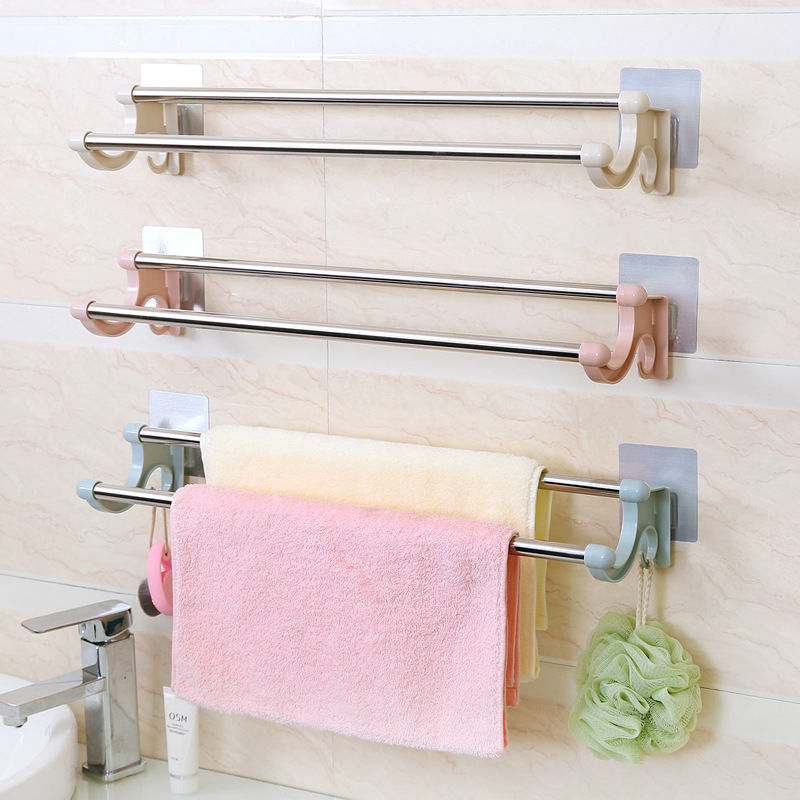 TOILET Towel rack Punch holes Stainless steel pylons Shower Room Restroom thickening Wall hanging towel bar Stands child