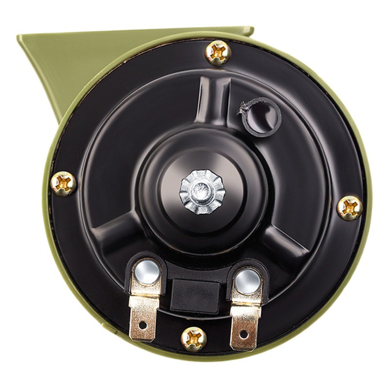 Earthquake Flute 12V24 Double Tone Snail Horn Waterproof Snail Horn Army Green High Bass Horn