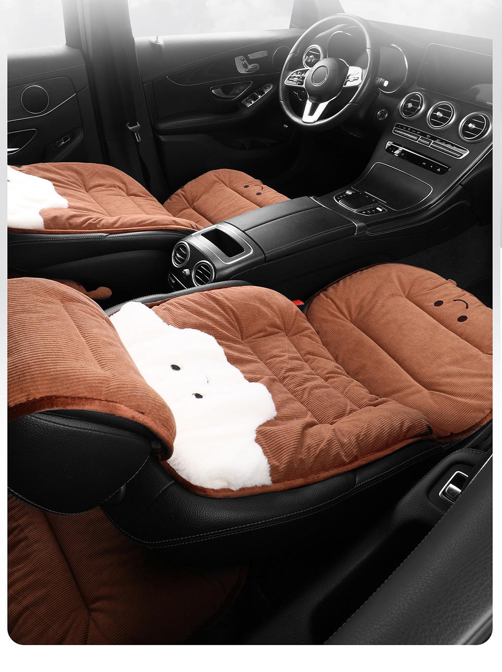 Car Seat Cushion Winter Warm Universal Seat Pad for Driver's Seat, Single Piece down Cushion for Rear Seat, Light Luxury High-End Feel