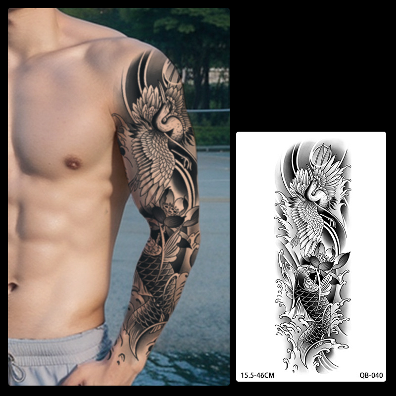 Brazo de flor de brazo completo Parche de tatuaje a base de hierbas Hombres y mujeres Jugo de larga duración impermeable Sentido avanzado no reflectante Nuevo estilo 2025