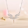 Angel's Wing Titanium Steel Necklace Pendant Female Clavage Creative Wings Necklace INS Give Girlfriend Wife Gift-3010