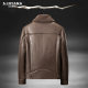 Winter suede fur integrated fleece-lined thickened leather jacket men's leather jacket lamb fur motorcycle wholesale