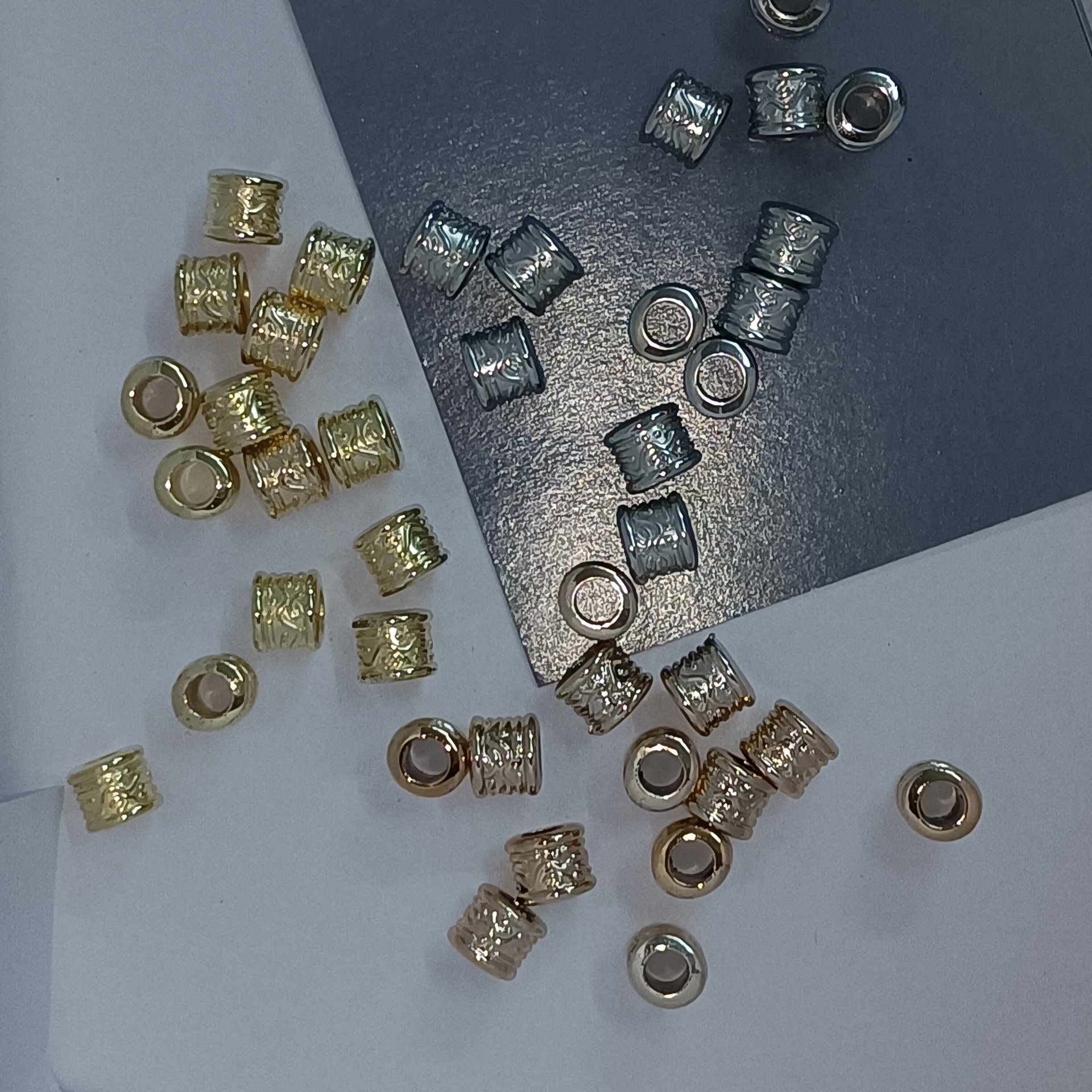 潘家多拉CCB大孔桶珠管珠隔珠手工DIY串珠手链配件白K kc uv珠750详情9