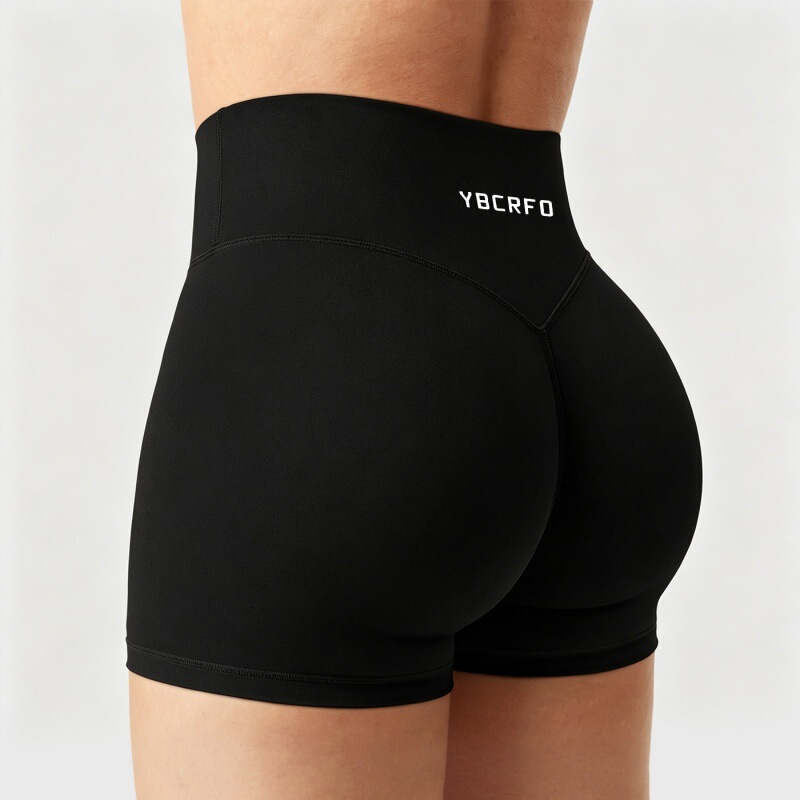 Plus-size sports yoga three-quarter shorts for outdoor running and gym, anti-exposure high-waisted fitness shark pants, thin for summer Plus-size sports yoga three-quarter shorts for outdoor running and gym, anti-exposure high-waisted fitness shark pants, thin for summer