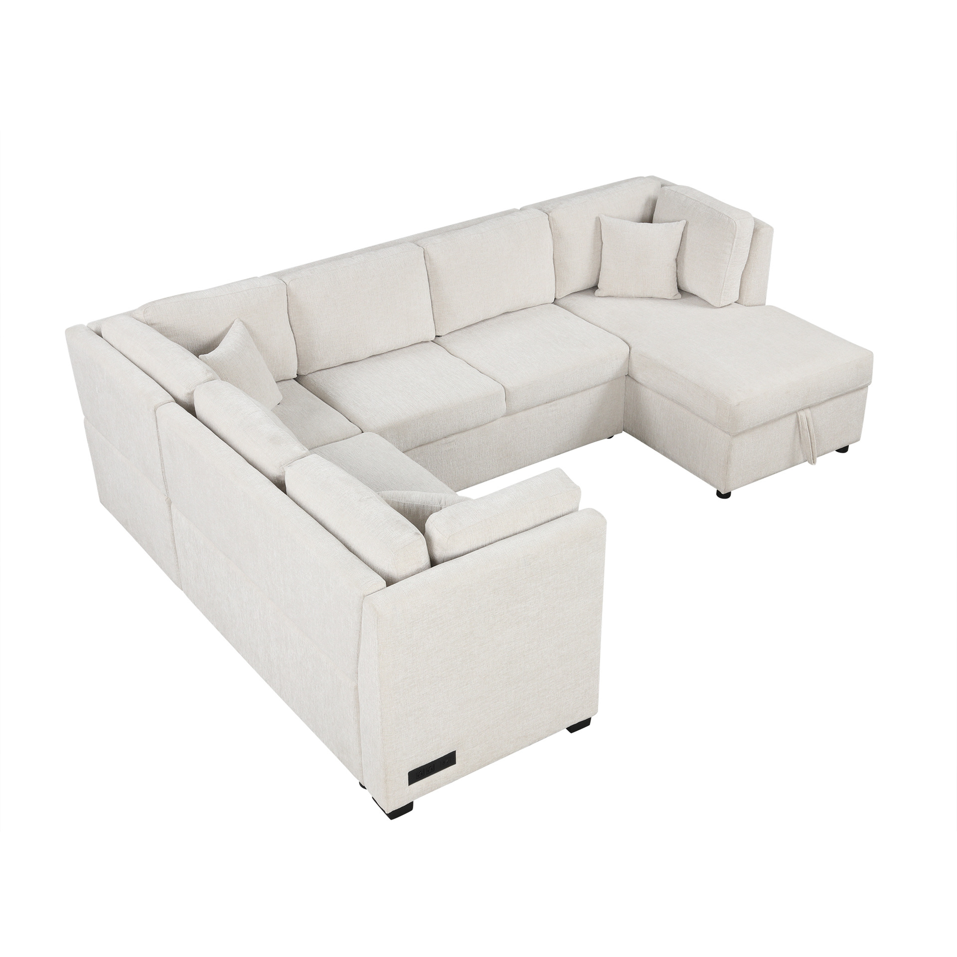 Sofá de tela de lujo ligero pequeño tipo de sala de estar muebles postmoderno sofá cama