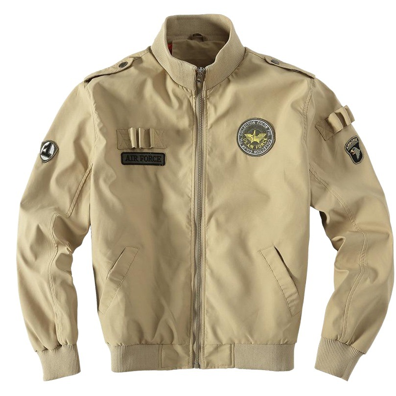 Transfronterizo AliExpress Amazon Nueva Fuerza Aérea Militar N ° 1 traje de vuelo delgada primavera y otoño de los hombres abrigo de moda más tamaño