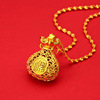 Brass retro pendant, necklace, thin weaving