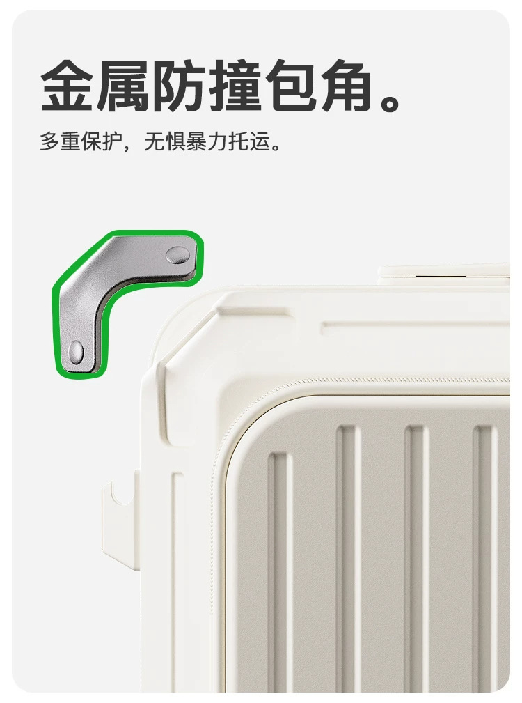 Yeni Model Beş Tekerlekli Yan Açılır Geniş Kapasiteli Bavul Kadın 20 İnç Genişletilebilir Kabin Bavulu 28 İnç Derin Depo PC Seyahat Bavulu