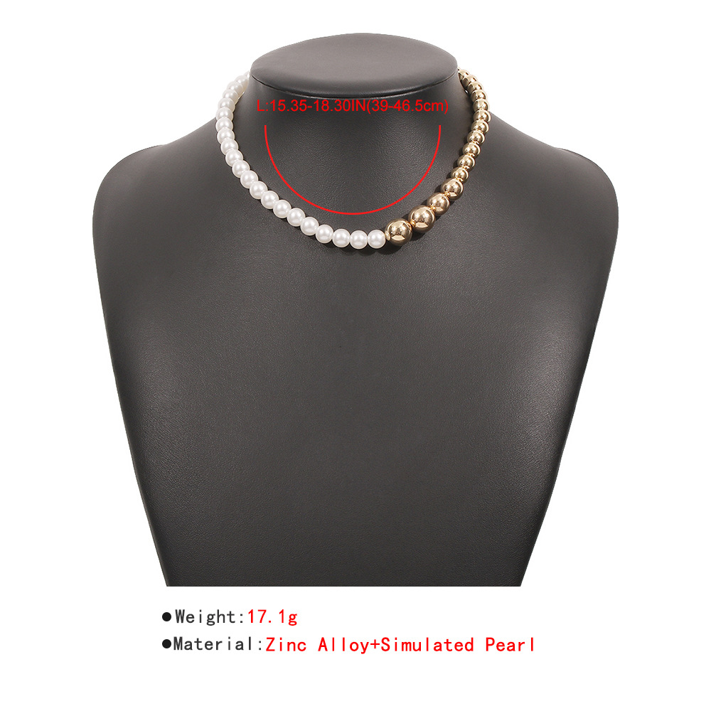 fashion mixed color imitation pearl necklacepicture4