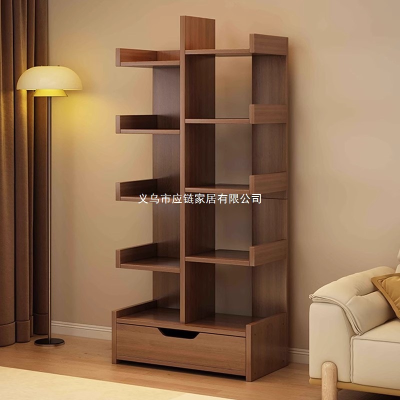 Bookshelf Floor-Standing Storage Rack Integrated Wall Corner Simple Living Room Student Home Storage Locker Wall Bookcase