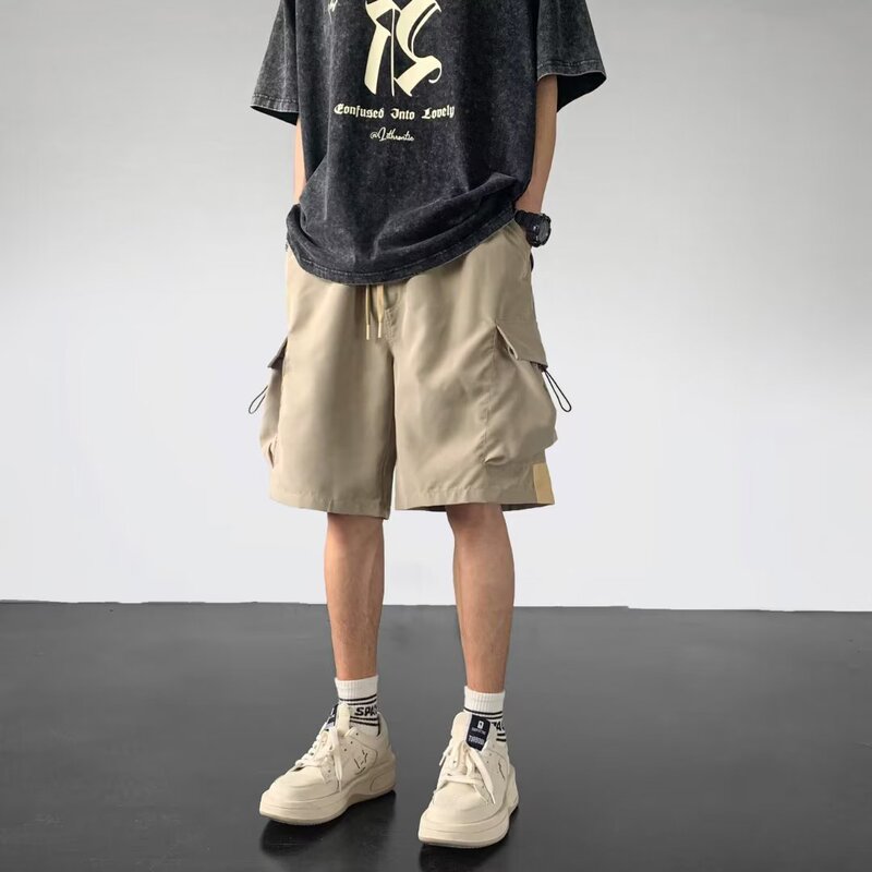 American-style Functional Tooling Shorts Men's Summer Thin Casual Pants Sports Trendy Brand Mid-length Pants Beach Large Pants