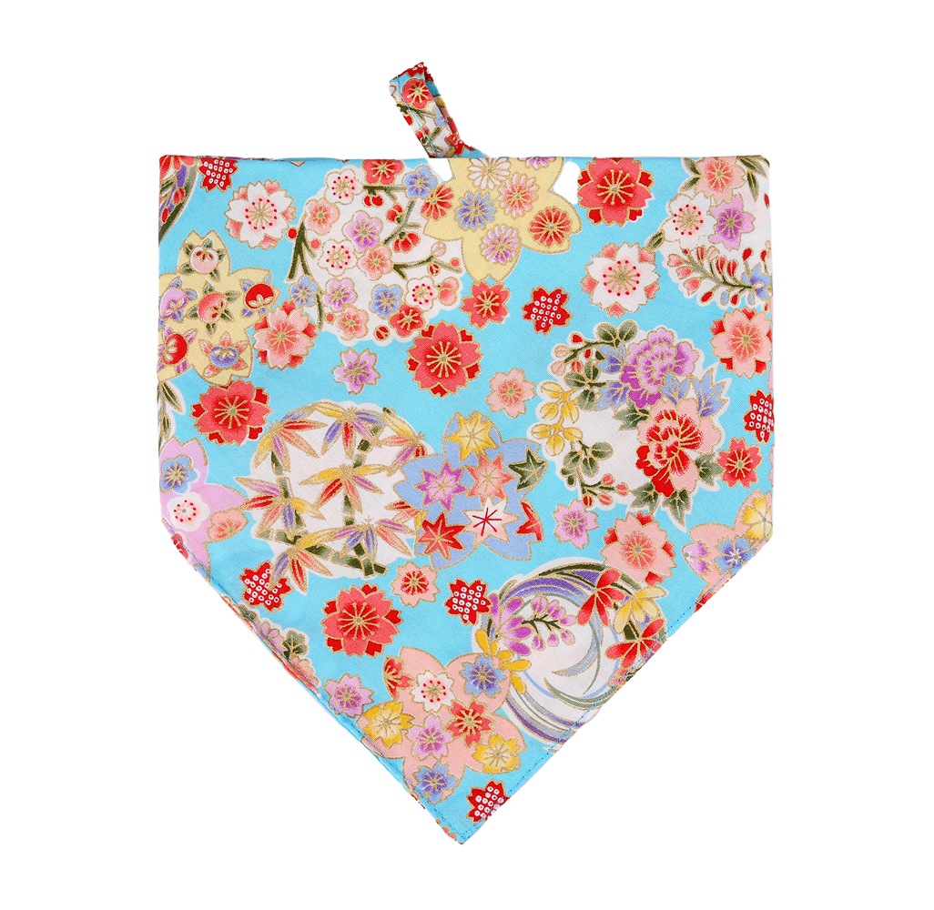 TANPOPO fabricante en stock nuevo estilo japonés estilo triángulo de algodón toalla mascota saliva toalla perro impreso bufanda accesorios