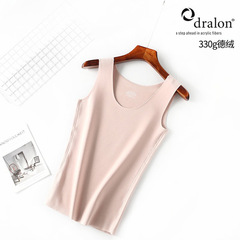 Autumn/Winter Running Volume Fleece Heating Women's Backless Top Customizable Women's Warm Innerwear Body Shaping Slimming Velvety Women's Vests