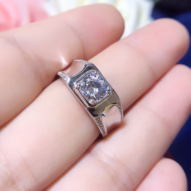 Eight Hearts And Arrows One Carat Ring - Elegant Couple Ring_voghion.com