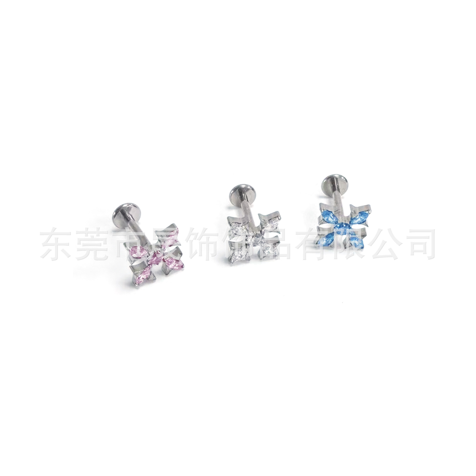 F136 Titanium 荆棘 Cross Helix Cartilage Stud Studded 5A Cubic Zirconia Ear Stud G23 Implant Grade Titanium Piercing Jewelry Ear 饰