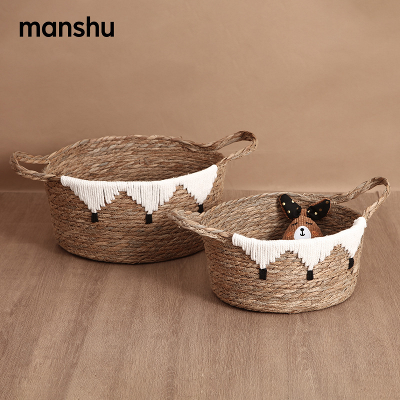 Woven Storage Basket for Desktop, Home Use, Living Room, Snacks, Portable Handmade Woven Storage Basket, Miscellaneous Storage Box with a High-End Feel Woven Storage Basket for Desktop, Home Use, Living Room, Snacks, Portable Handmade Woven Storage Basket, Miscellaneous Storage Box with a High-End Feel