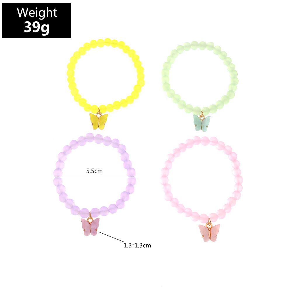 Wholesale Jewelry Children's Butterfly Pendants Plastic Bracelets Set Nihaojewelry display picture 2