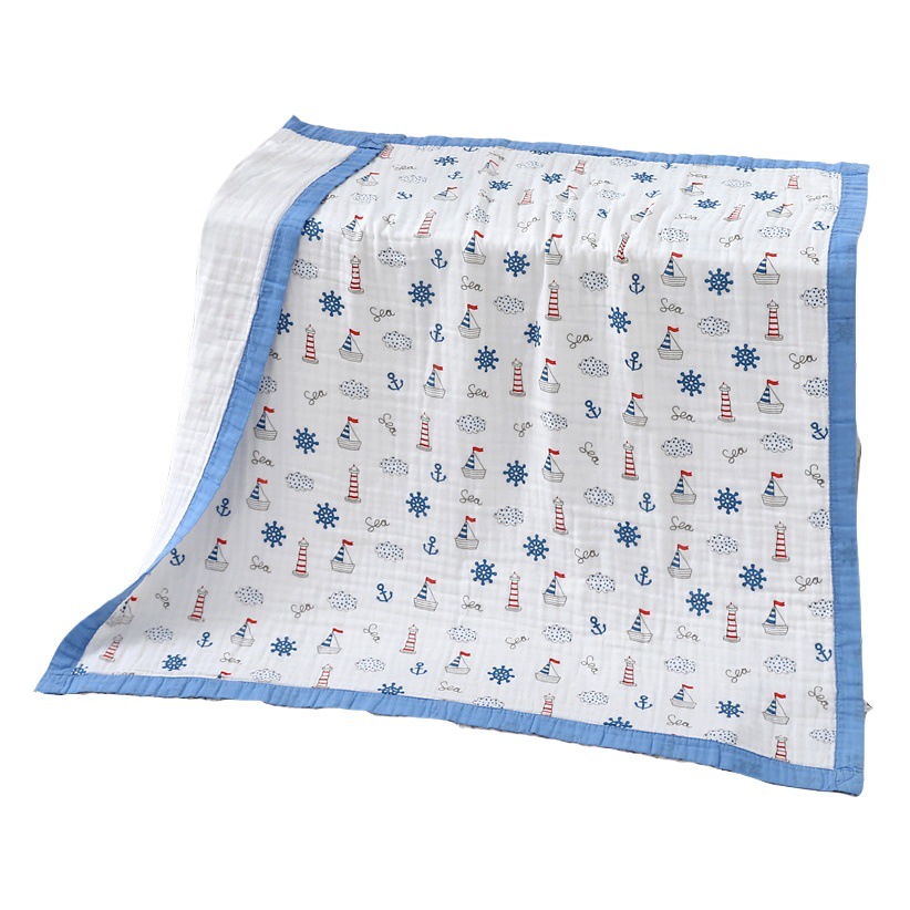 Baby bath towel newborn baby bath towel towel quilt cotton gauze six-layer blanket package one-piece delivery