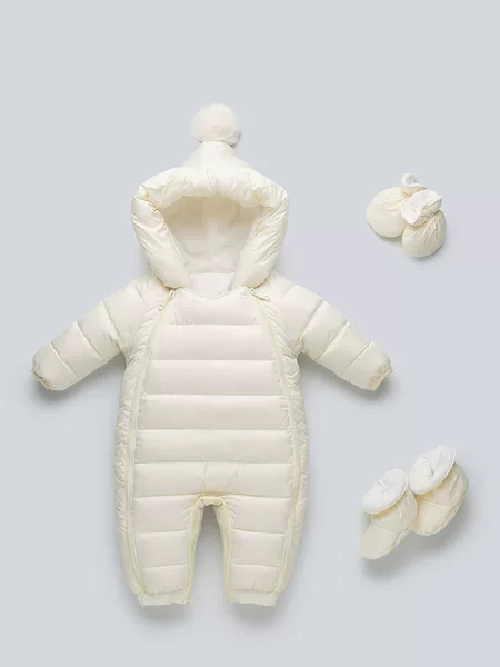 Baby down Jacket Winter Thickeneded Jumpsuit for Men and Women Baby Outing Clothes Infant White Duck down Romper