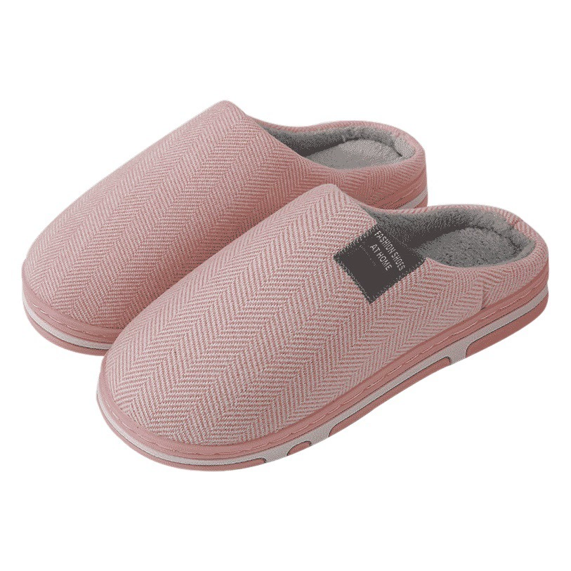 Хлопковые Тапочки женские осенне-зимние домашние теплые домашние плюшевые домашние тапочки с толстой подошвой, впитывающие пот, дышащие домашние хлопковые тапочки