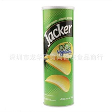 批发马来西亚进口Jacker杰克牌蔬菜味薯片马铃薯脆片休闲零食160g