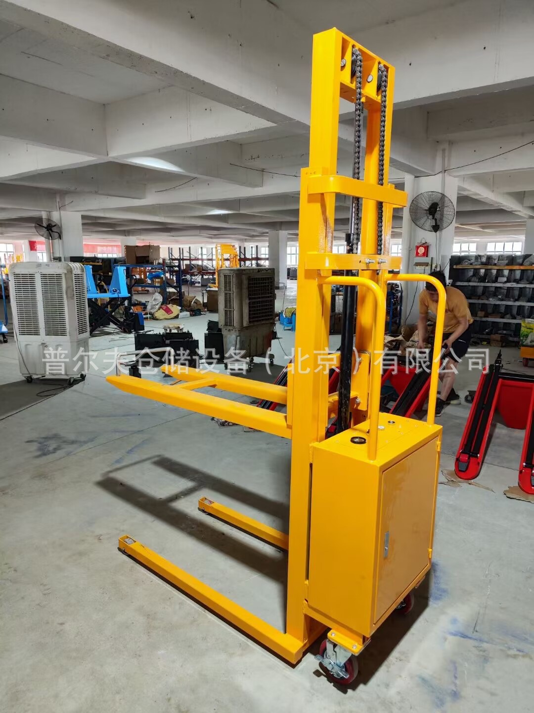 半电动堆高车叉车手动液压升降车升高托盘堆垛车堆高机模具装卸车