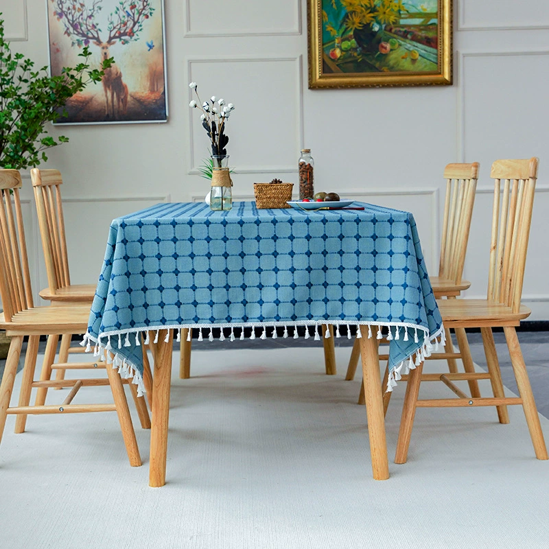 (Cross-border trading), picnic table, cloth, rectangular table mat, cotton and linen, with embroidery