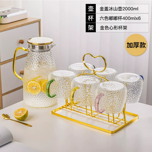 [Recommended by the shopkeeper❤] 6-color Dudu cups + heart-shaped cup holder + iceberg hammer pattern pot⚑⚑
