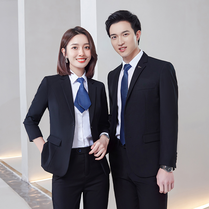 Cross-Border Foreign Trade Men's Black Suit Jacket Slim Office Professional Wear Suit Suit Work Clothes Manufacturer