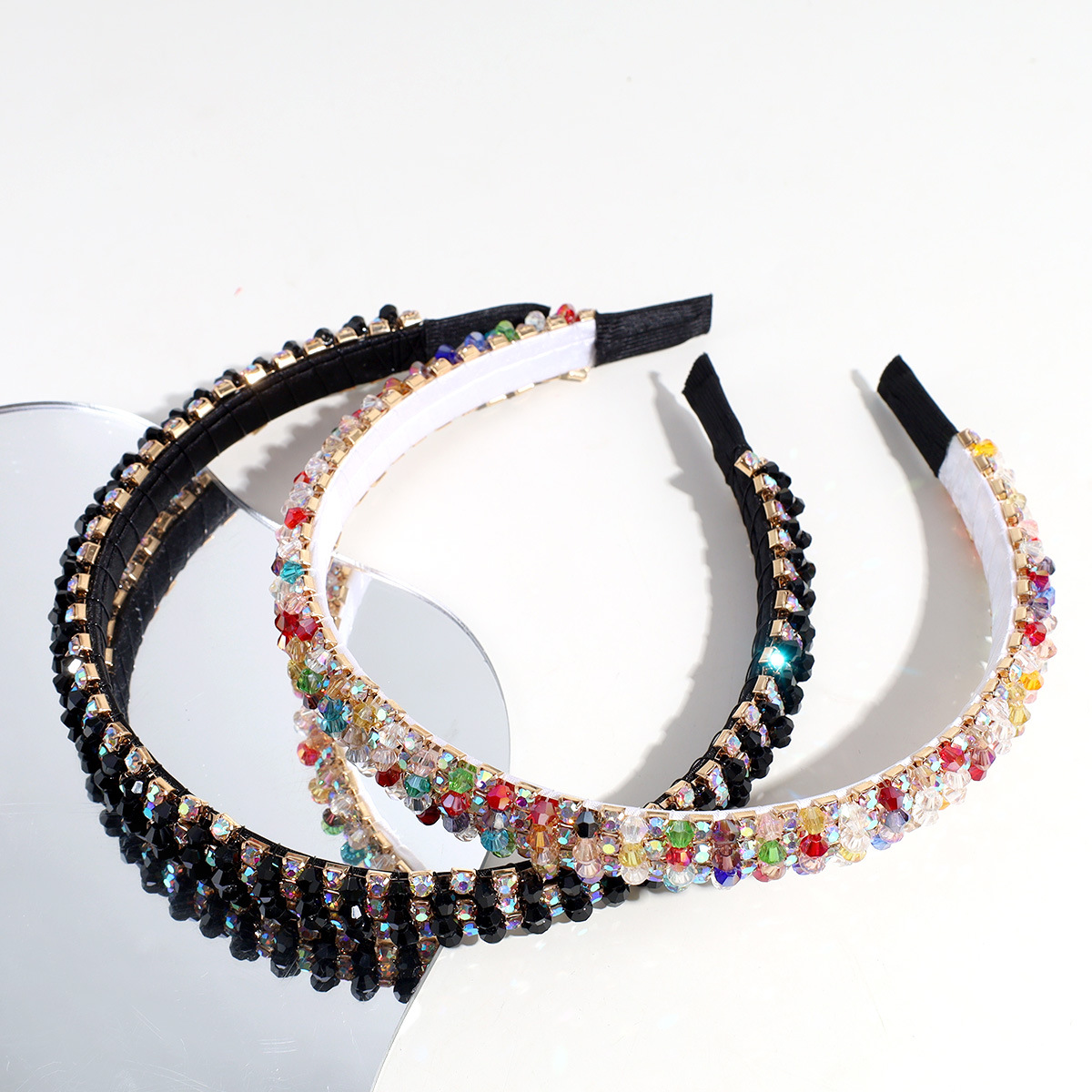 Women's Fashion C Shape Rhinestone Handmade Hair Band display picture 4