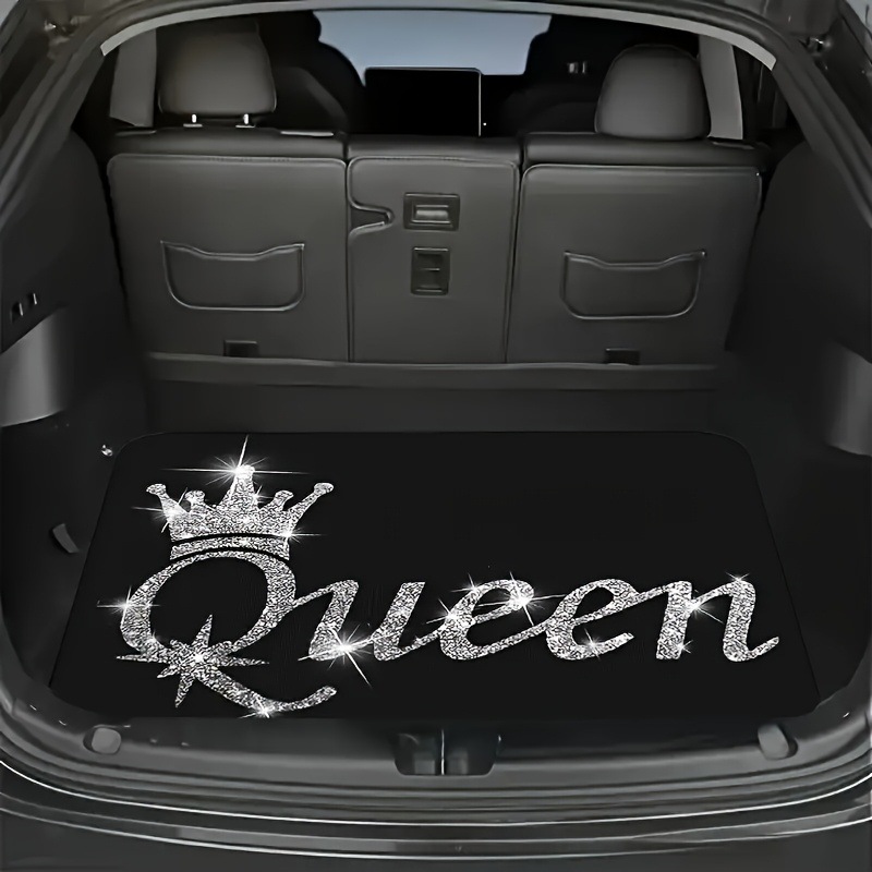 Plant and Flower Design Car Trunk Mat, Crystal Velvet, Dirt-Resistant, Wear-Resistant, Interior Mat, Universal for All Seasons, Cross-Border