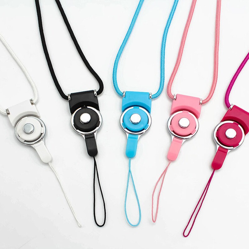 Spot neck lanyard mobile phone ring lanyard two-in-one rotating buckle detachable card holder lanyard ring