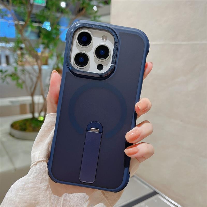iPhone16手机壳苹果15保护套14支架磁吸四角防摔磨砂薄360旋转TPU|undefined