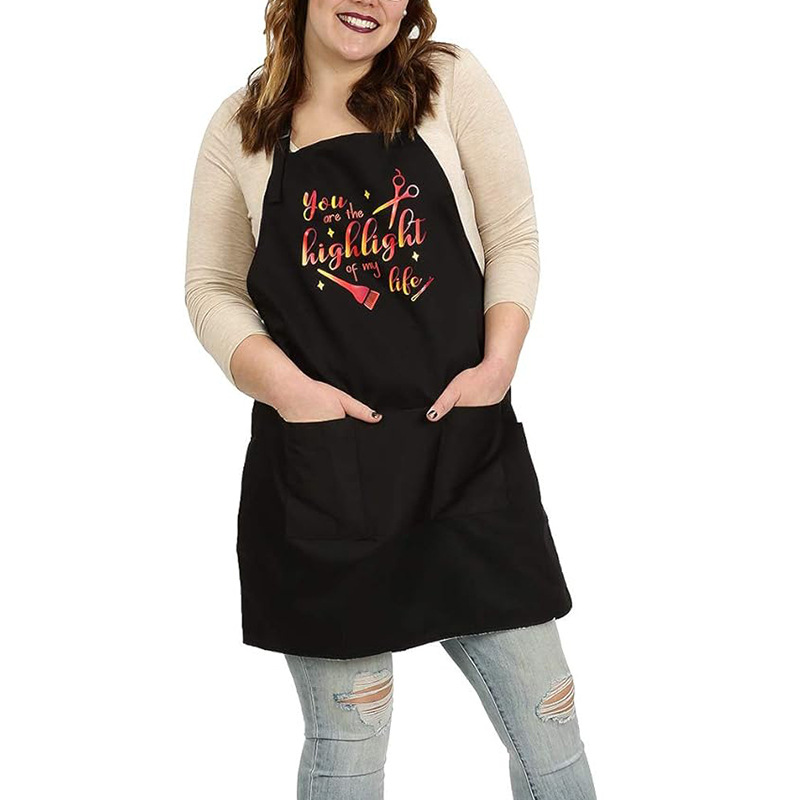 Transfronterizo Amazon poliéster delantal logotipo personalizado belleza manicura peluquería ropa de trabajo a prueba de manchas delantal al por mayor