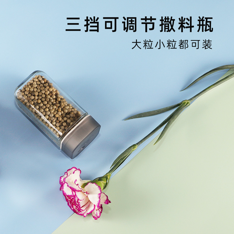 Direct factory supply glass condiment bottle set for home use, large quantity condiment jar set