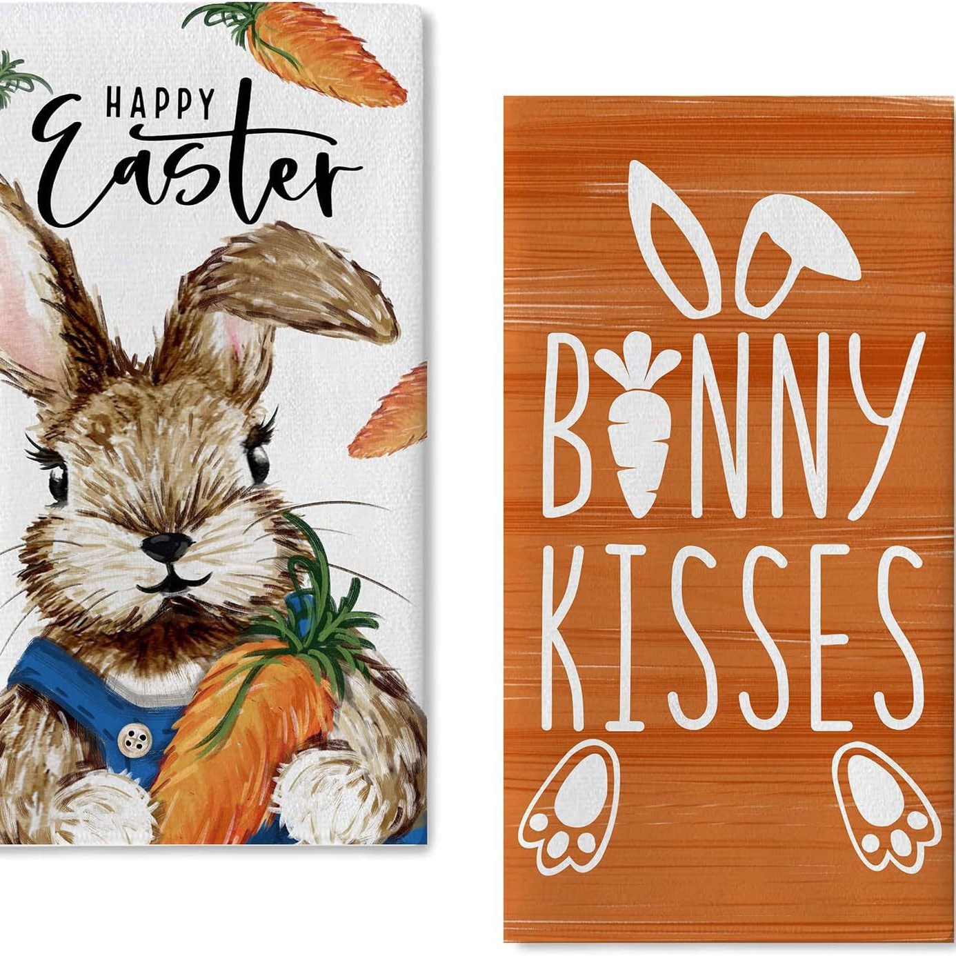 Hiintem Hair Easter Dish Wish Towel Microfiber Home Multifunctional Cartoon Rabbit Print Hand Towel