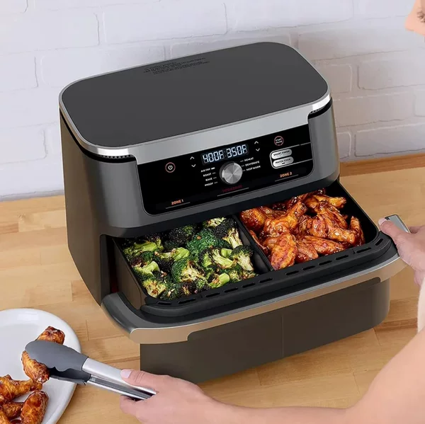 Cross-Border Exclusive Supply 10.4L+ 5.2L Silicone Rectangular Three-In-One Baking Tray Af500 Air Fryer Baking Tray