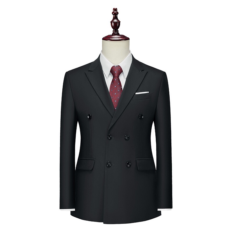 Men's Fashion Casual Double-Breasted Suit Jacket for Foreign Trade and Cross-Border Sales, Large Size Business Solid Color Single-Breasted Blazer Formal Wear Men's Fashion Casual Double-Breasted Suit Jacket for Foreign Trade and Cross-Border Sales, Large Size Business Solid Color Single-Breasted Blazer Formal Wear