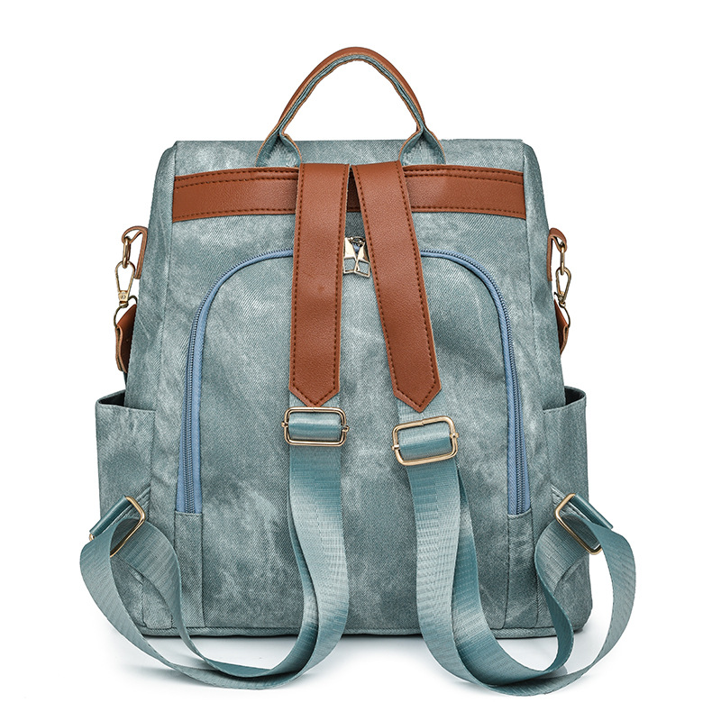 Mochila antirrobo para mujer nueva transfronteriza, mochila de viaje de cuero suave multifuncional versátil de moda, mochila escolar de doble uso al por mayor