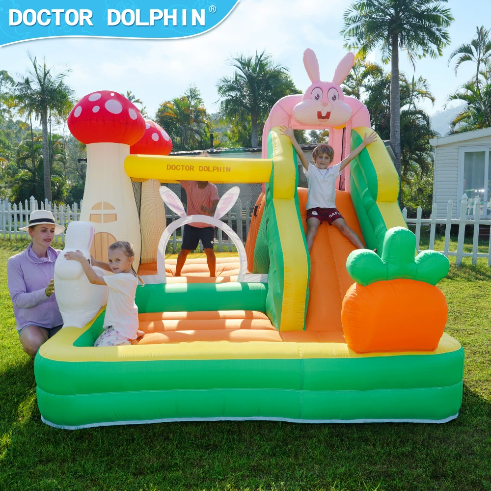 Детский надувной батут-горка для дома и улицы, комбинированный, из ткани Оксфорд, с противоскользящим покрытием, для детских игровых площадок