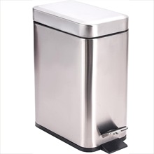 不锈钢垃圾桶家用方形客厅脚踏式卫生间厕所厨房办公室静音开合式
