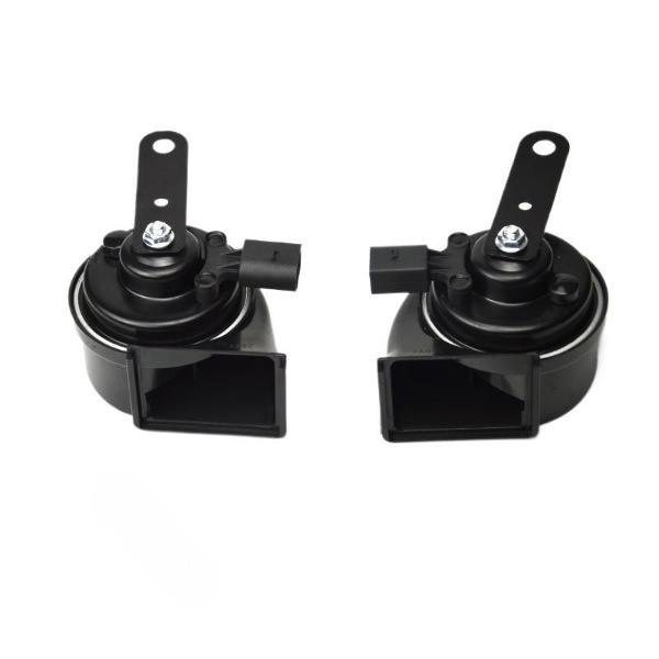 (2개) 자동차 달팽이 경적 12V 슈퍼 시끄러운 방수 높고 낮은 이중 톤 오토바이 유니버설 경적 수정 호루라기 경적