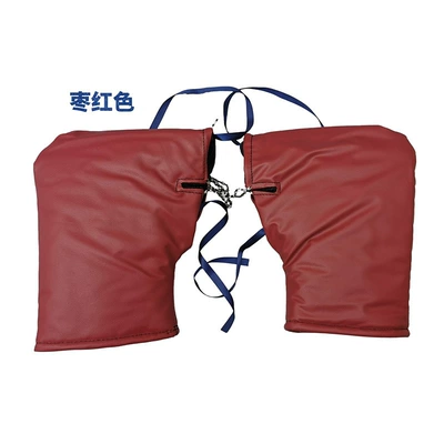 Motorcycle front windshield, Extended Chest Protector, Leg Protector - maroon-grip