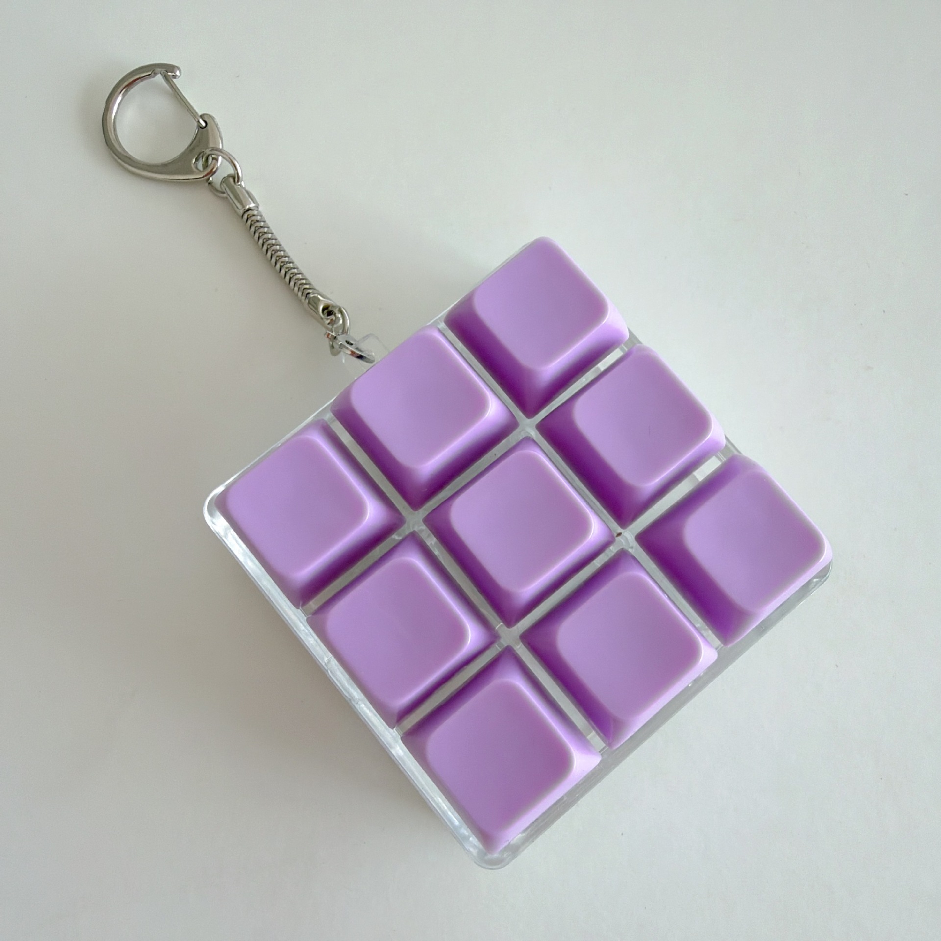 Nine-key transparent shell - macaron purple