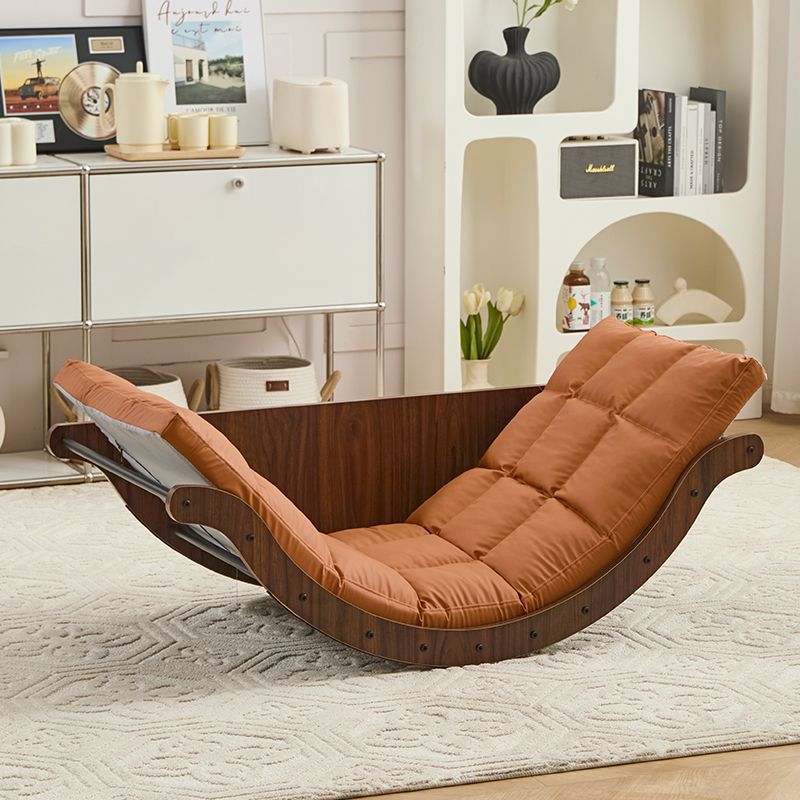 다크우드그레인] 문흔들의자-오렌지쿠션 [캣스크래치가죽]