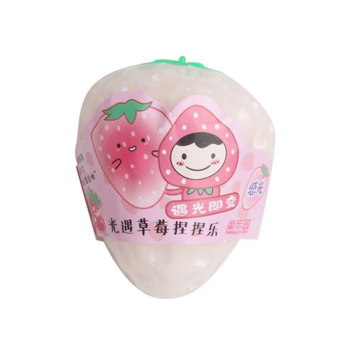 新奇特仿真变色草莓捏捏乐发泄球水果减压豆腐球拉拉乐儿童玩具