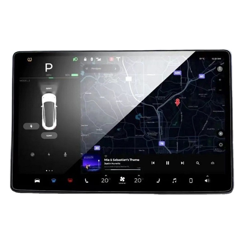 Adecuado para Tesla mdel3y nueva versión navegación película templada interior control central HD película helada película templada